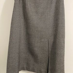 Black and White Wool Skirt